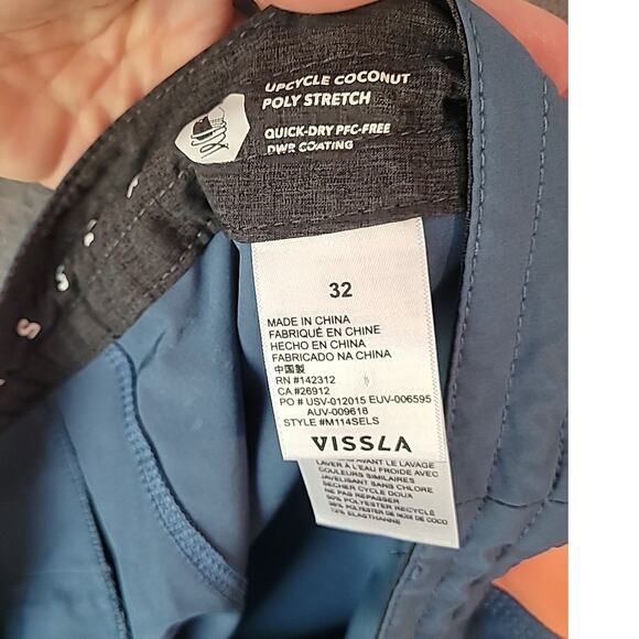 Vissla El Sporto 8" Board Shorts Blue Orange Men’s 30 Surf Swim Trunks - Picture 4 of 10